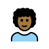 person, medium-dark skin tone, curly hair